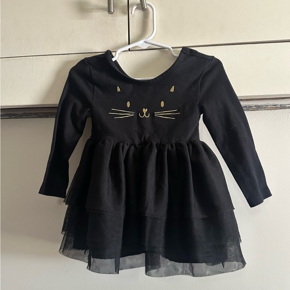 Old Navy Black Cat Dress Size 18-24M - Picture 1 of 3